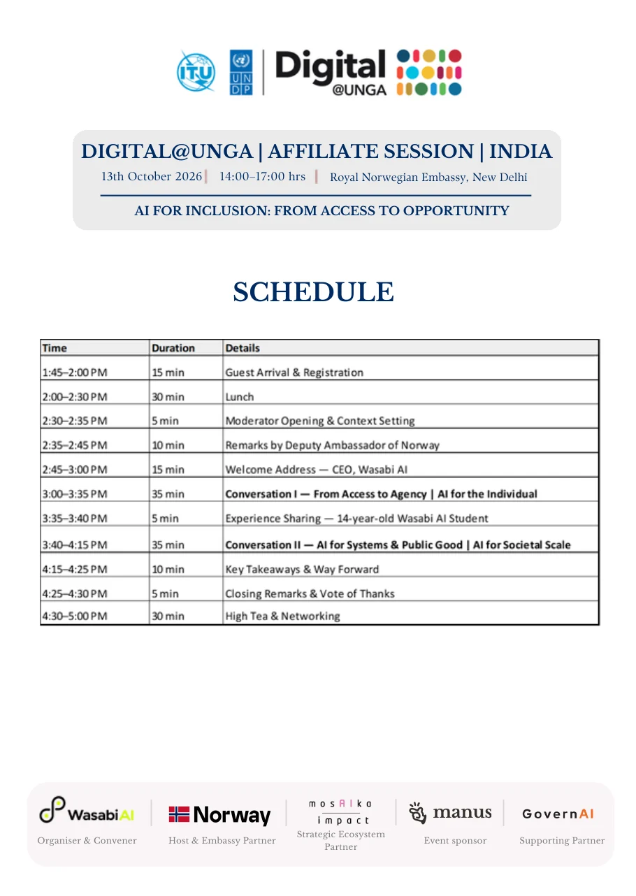 Page 3 of the concept note: event schedule